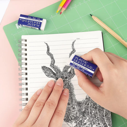 Tamaki 6 Pack Pencil Erasers, Large White Erasers for School Office, Art Erasers for Drawing...
