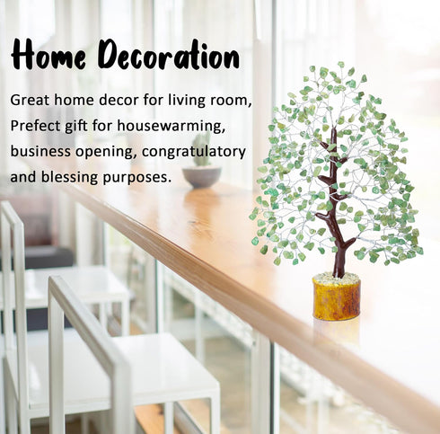 Green Jade Crystals Tree of Life Decor for Shelf Healing Crystals Spiritual Gift Sage Green Office & Room Decor House Warming Gifts New Home Decor...