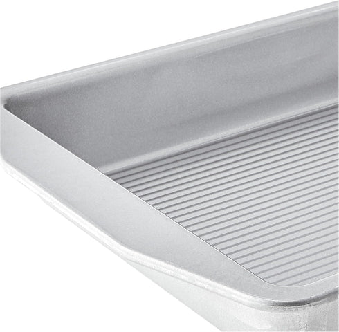 USA Pan 1110RC-3-ABC-1 American Bakeware Classics 9 x 13-Inch Rectangular Lasagna, Cake and Brownie Pan, Aluminized Steel...