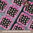 3dRose cst_61793_2 Cute Black Skulls with Bows on Pink Zebra-Soft Coasters, Set of 8...