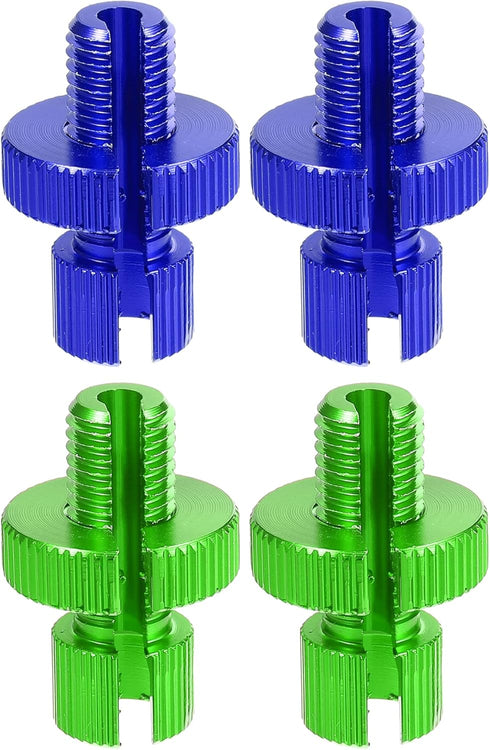 X AUTOHAUX 4 Pcs M10 Brake Clutch Cable Line Adjuster Screw Adjusting Bolt with Slotted for Motorcycle Bike Scooter Aluminum Alloy Blue Green...