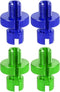 X AUTOHAUX 4 Pcs M10 Brake Clutch Cable Line Adjuster Screw Adjusting Bolt with Slotted for Motorcycle Bike Scooter Aluminum Alloy Blue Green...