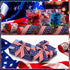 XunYee 3 Rolls Patriotic Ribbons American Flag Double Sided Star Striped Wired Ribbon Red Blue White Ribbons for Memorial Day 4th of July Independ...