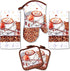 Lobyn Value Packs: 5-Piece Café Latte Kitchen Towel Set – Quilted Oven Mitt & 2 Potholders, Perfect for Coffee Lovers...