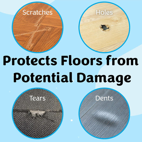 IMPRESA [4 Pack 1” Wide Elevated Dog Bed Feet to Protect Floors - Raised Dog Bed Stabilizers to Reduce Sliding - Dog Cot Feet - Elevated Pet Bed A...