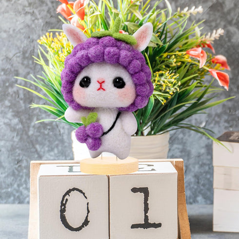 NUOBESTY 6 Set of Crochet Doll Stand, Short Double Steel Needle Doll Holder Action Figures Support Felting Doll Display Holders Wood Rack Base for...