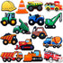 15Pcs Truck Shoe Charms for Clog Different Matching Sandals Wristbands Bracelets, Transportation Vehicle Excavator Shoe Charms Decorations...