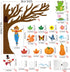 MALLMALL6 198Pcs Classroom Tree Bulletin Board Decor Seasonal Tree Summer Autumn Winter Spring Cutouts Border Set Four Seasons Chalkboard Wall Dec...