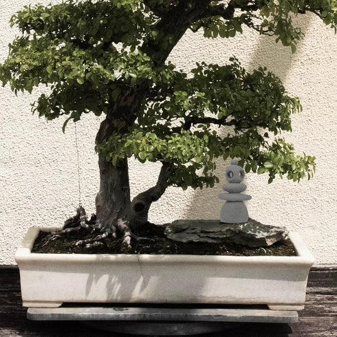 GANAZONO Zen Stones Handmade Rocks Statues Bonsai River Stone Rock Sculpture Stacked Stone Figure for Office Relaxing Yoga Meditation Fish Tank Fa...