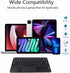 Wireless Bluetooth Keyboard with Touchpad 10inch Portable Rechargeable Slim Keyboard for iPad Pro/iPad Air/iPad 9.7/iPad 10.2/iPad Mini and Other ...