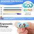 Stylo Pack of 3 Pencil Grips for Kids Handwriting Perfect Pencil Holders for Kids Home Schooling and Preschool Writing Tools for Kids Assorted Pen...