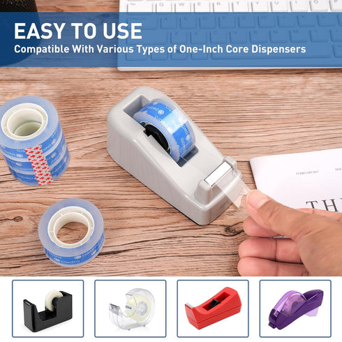 16 Rolls Clear Tape Refills for Dispenser Transparent Tape Easy Tear by Hands Tape Refill for Wrapping Office School Home, 0.75 Inch X 1000 Inch, ...