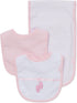 Little Me Baby Girls' 3 Piece Bib and Burp Set, Ballerina, Pink/Multi, One Size...