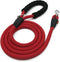 Dog Leash, Braided Rope Traction – Walking Training Lead for Medium/Large Dogs ((1/2") - 6FT, Red)...