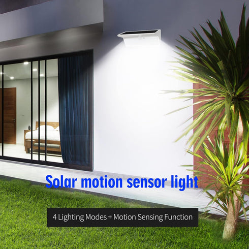 Solar Lights Outdoor, 800LM 3000mAh Solar Motion Sensor Lights, 4 Modes 46LED Solar Motion Lights Outdoor with IP65 Waterproof for Garden Deck Gar...
