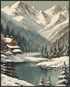 Posterizer 1 pcs-beautiful snowy scenary in winter -11-Landscape & Nature Art-GIft for Men Women Teens-Living Room Bedroom Decor- unframed wall ar...