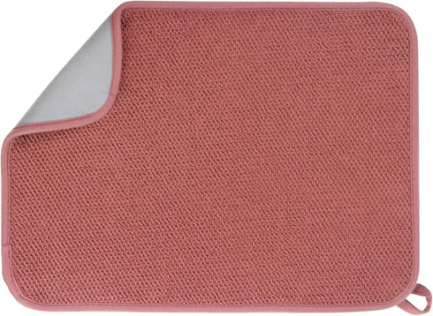 GeeRic Microfiber Dish Drying Mat, Super Absorbent Kitchen Dish Drying Pad, Reversible for Countertop, 15*20 inch Red...