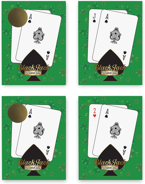 My Scratch Offs Casino Night Scratch Off Party Game Cards 26 Pack Gambling (Blackjack...