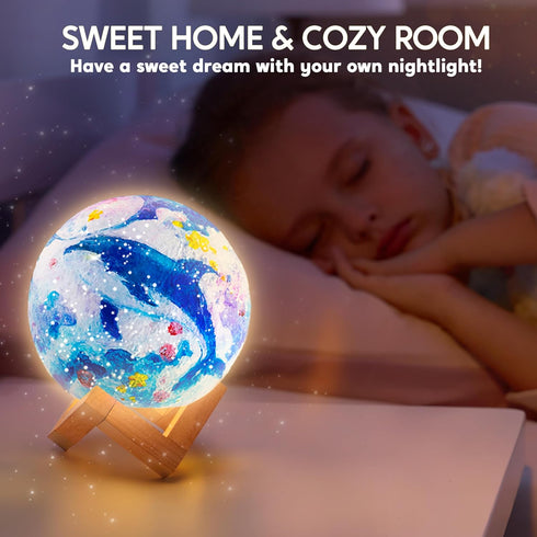 Klever Kits DIY 3D Moon Night Light, Paint Your Own Moon Lamp Kit Galaxy Lamp Arts and Crafts Kit, School Activities, Birthday Gifts for Kids Girl...