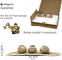 allgala Wooden Candle Holder Tray 3 Ball Orbs Set Tealight Candle Holder Centerpiece with Pebbles on Leaf Tray for Coffee Table Dining Table Accen...