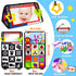 Tummy Time Mirror Baby Toys 3-6 Months Infant Newborn Toys 0-3 Months Brain Development Montessori Sensory Crinkle Toys Teether Black and White Hi...