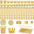 1034 Pieces King Crown Charm Rhinestone Bead Round Ball Zircon Bead Hexagon Big Hole Spacer Bead Diamond Cutting Cube Bead for DIY Chain Bracelet ...