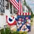 Welcome 4th of July Dove Peace Bird Patriotic Small Decorative Garden Flag, America USA Stars Stripes Blue Yard Lawn Outside Decor, American Firew...
