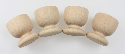 efo Wooden Egg Cups - Boiled Egg Holder - Easter Decor - Arts and Crafts DIY Unfinished Wood - Easter Gift - Egg Cup Set of 4...
