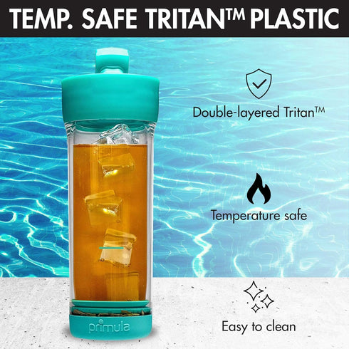 Primula Press & Go Iced Tea Brew Tumbler 16 oz, Teal...