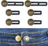 6PCS Extender Button for Jeans Pants, Silicone Pants Waist Extender Button No Sew Metal Adjustment Pants Waist Extension for Trousers Collars, Cuf...