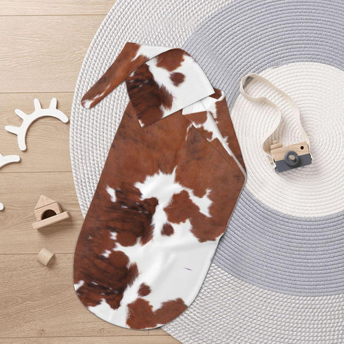 Cowhide Print Swaddling Blanket for Baby, Soft Sleeping Bag, Sack for Newborn Boys Girls, Unisex Baby Stuff, Highland Cow...