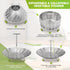 Steamer Basket, 3rd Generation Stainless Steel Vegetable Steamer with Extendable Handle for Cooking Food, Folding & Expandable Veggie Steamer Inse...