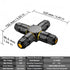 IP68 Waterproof Cable Connector Outdoor, 4 Way Waterproof Junction Box Outdoor Cable Connector, 3 Pins wires Screwless,Extension Electrical Cable ...