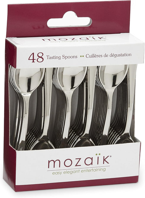 Mozaik Mini Recyclable Tasting Spoons, Silver...