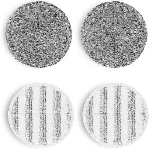 AlfaBot Replacement Mopping Pads WS-24 Electric Mop, 2 Gray Scrubber Pads for Daily Floor Cleaning, 2 White Mop Pads for Hair Cleaning Deep Cleani...