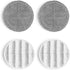 AlfaBot Replacement Mopping Pads WS-24 Electric Mop, 2 Gray Scrubber Pads for Daily Floor Cleaning, 2 White Mop Pads for Hair Cleaning Deep Cleani...