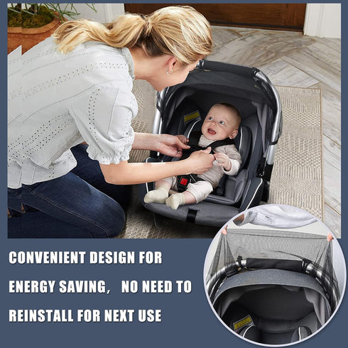 Baby Mosquito Net for Infant Car Seats,Infant Stroller and Bassinets, Carrier,Breathable with Elastic Netting for Easy Fitting, Portable Durable &...