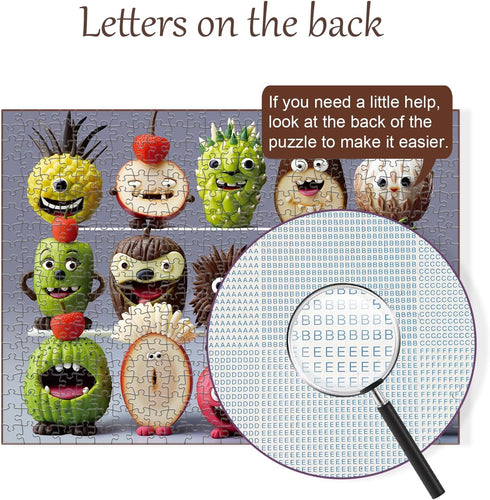 500 Pieces Jigsaw Puzzles for Adults and Teens and Kids Family Happy Games Puzzle Monster Series (Happy Fruits)...