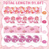 80 Pcs 91.8 ft Pink Disco Classroom Bulletin Board Borders Cowboy Disco Bulletin Board Trim Self Adhesive Scalloped Borders Decorations Stickers f...
