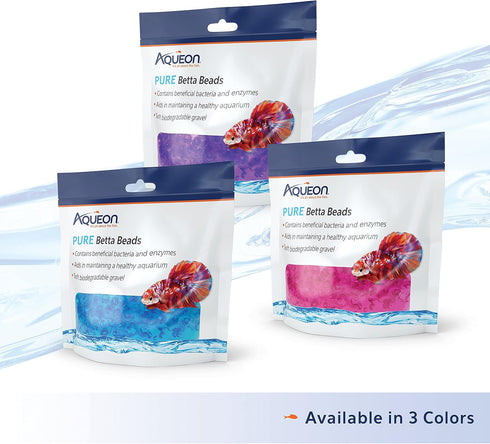 Aqueon Pure Betta Beads, Pink...