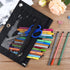 FEPITO 3 Pack 3 Ring Binder Pencil Pouches:Quality Oxford Fabric, Waterproof,Reinforced Rivet Holes,Transparent Window, Two-Layer Pockets, Easy-to...