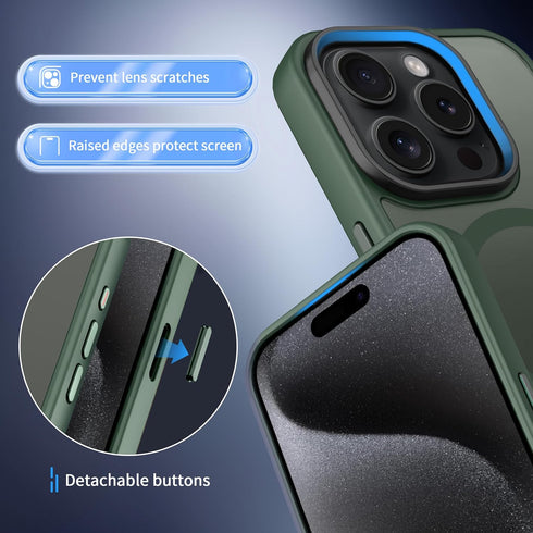 CACOE Magnetic Case for iPhone 15 Pro 2023 6.1 inch-Compatible with MagSafe & Magnetic Car Phone Mount,Anti-Fingerprint TPU Thin Phone Cases Cover...