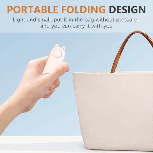 Handheld Mini Fan, Foldable Portable Fan, Spray, fan, flashlight 3 IN 1 multifunctional, with USB Rechargeable, Two levels of adjustable wind powe...