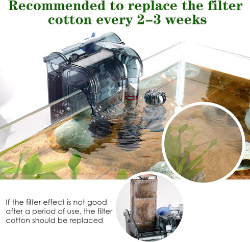 AQQA Replacement Aquarium Filter Cartridges 1 box/6pcs...