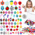 Hanaive 400 Pcs Rubber Band Bracelet Charms Summer Rubber Loom Band Charms Silicone Bracelet Charms Colorful Jewelry Making Kit DIY Necklace Brace...