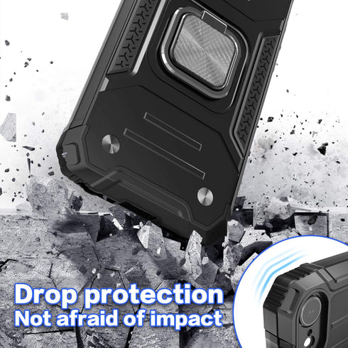 iPhone XR Case with Screen Protector,iPhone XR Case, Shock Absorption Heavy Duty Drop Test Cover with Car Mount Kickstand Lightweight Protective P...