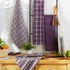DII Assorted Woven Kitchen Set, Dishtowel, 18x28, Dishcloth, 13x13, Eggplant, 5 Piece...