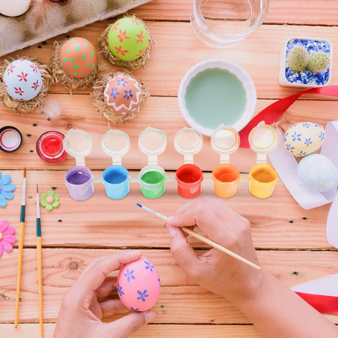 24 Strips 144 Pots Empty Paint Pots Strips Mini Acrylic Paint Storage Container with Lid Painting Arts Crafts Supplies for Classrooms Schools Pain...