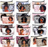 24 Pcs Black Woman Makeup Bag Christmas Gift Black Girl Toiletry Bag African American Canvas Makeup Bags Zipper Cosmetic Pouch Reusable Multi Purp...