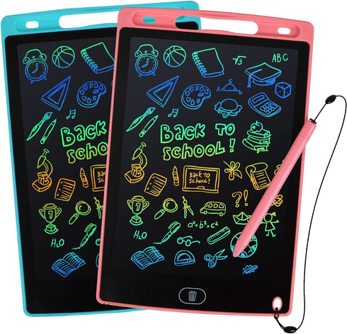 LCD Writing Tablet, 2 Packs Drawing Pads for Kids 3 4 5 6 Years Old 8.5 Inch Colorful Lines Doodle Scribble Boards Educational Toys for Boys Girls...